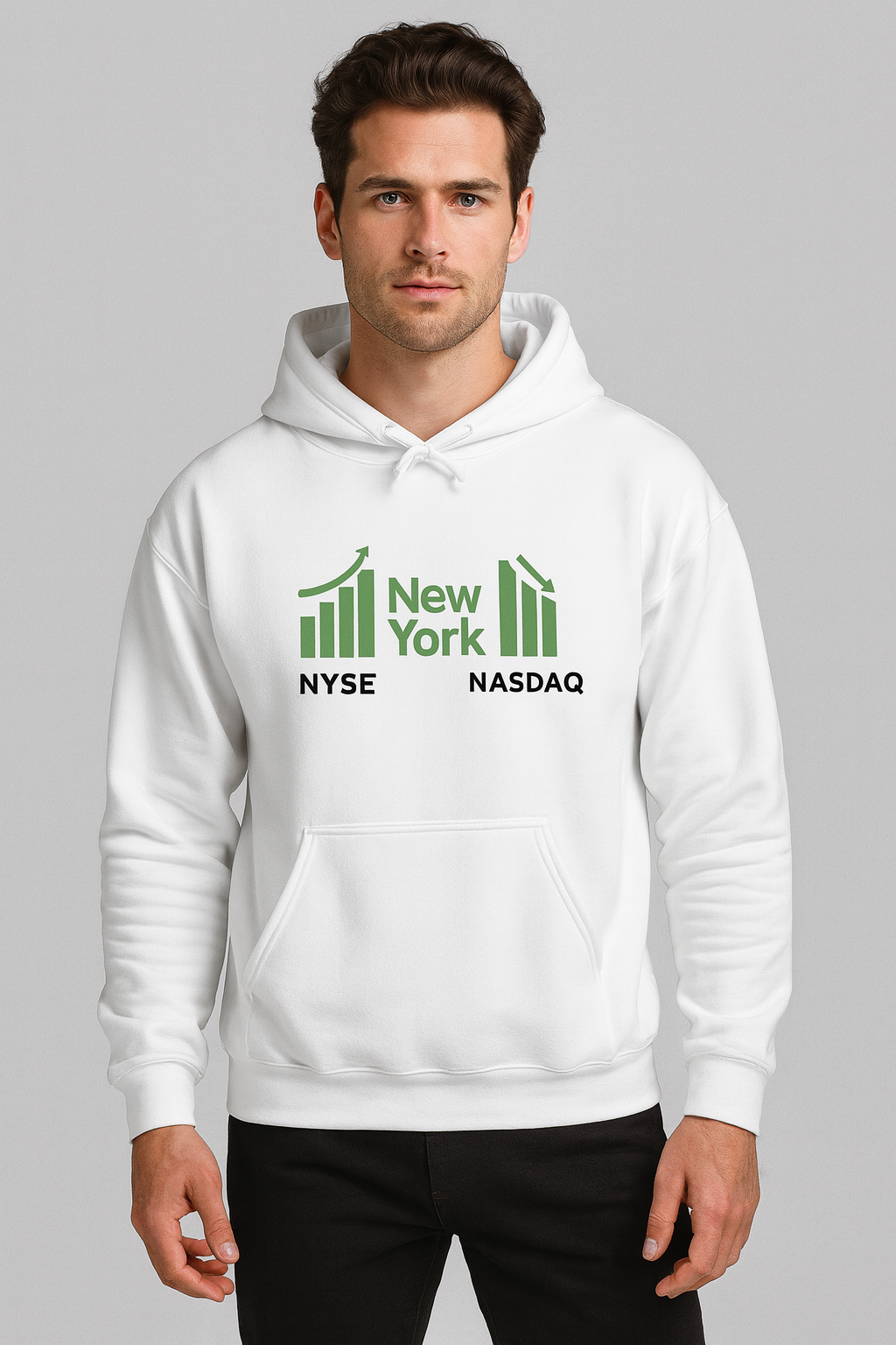 New York Stock Market Hoodie for Men and Women β NYSE & NASDAQ Graphic Sweatshirt - Image 2